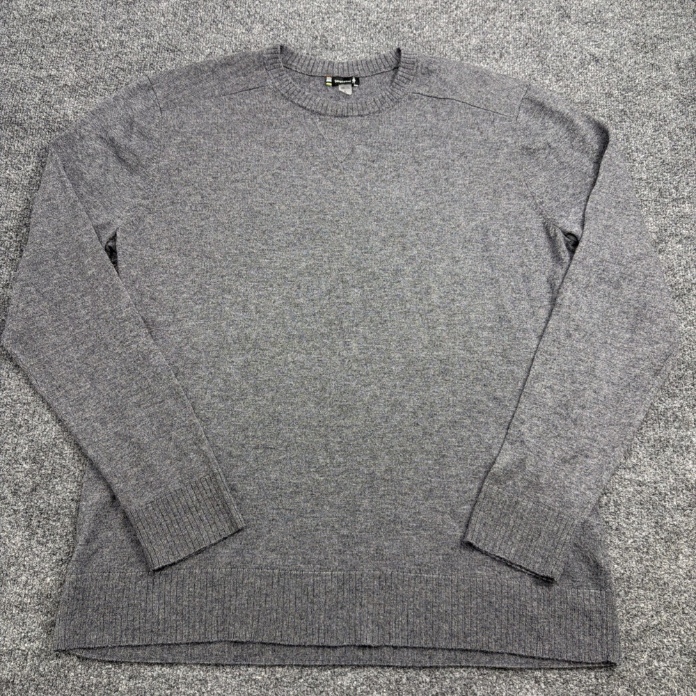 Smartwool Sparwood Crewneck Sweater Men's Large Gray Wool Blend Gorp